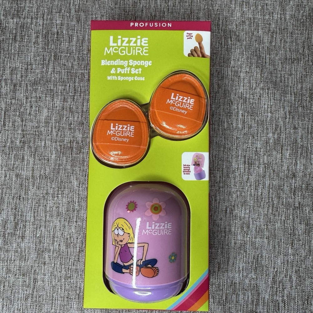 Y2K Lizzie McGuire Profusion Makeup Collection Blending Sponge & Puff Set Case